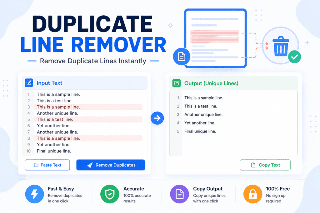 Duplicate Line Remover Online Free