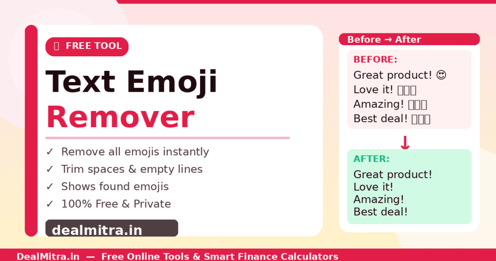 Text Emoji Remover Online Free – Instantly Clean Any Text